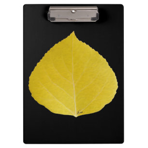 Yellow Aspen Leaf #5 Klemmbrett