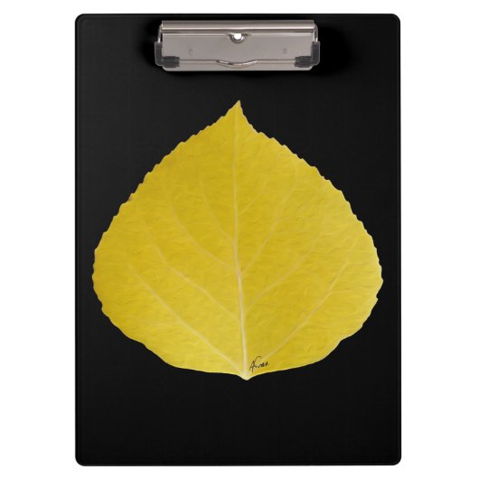 Yellow Aspen Leaf #5 Klemmbrett (Vorderseite)