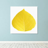 Yellow Aspen Leaf #5 Leinwanddruck (Insitu (Holzboden))