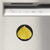 Yellow Aspen Leaf #5 Magnet (In Situ (Geschirrspüler))