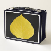Yellow Aspen Leaf #5 Metall Brotdose (Rückseite)