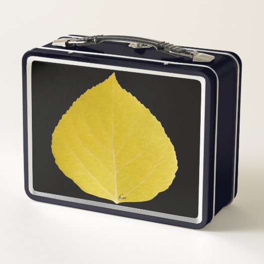 Yellow Aspen Leaf #5 Metall Brotdose (Rückseite)
