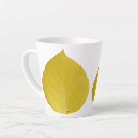 Yellow Aspen Leaf #5 Milchtasse (Linke Ecke)