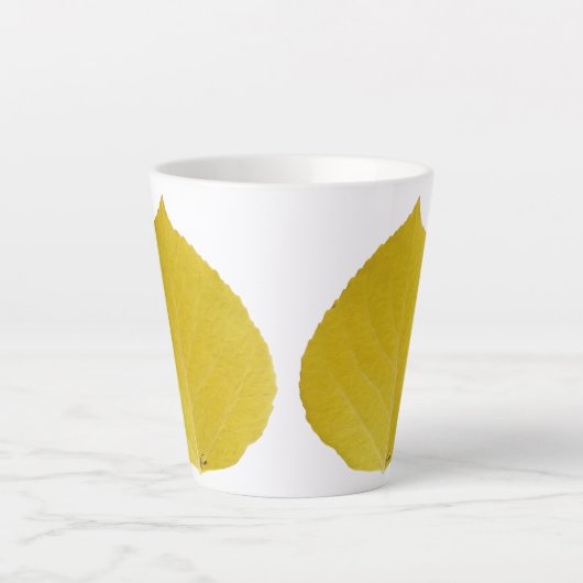 Yellow Aspen Leaf #5 Milchtasse (Vorderseite)