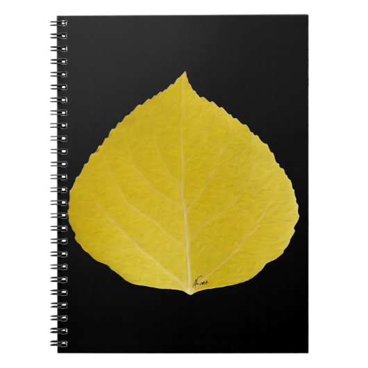 Yellow Aspen Leaf #5 Notizblock (Vorderseite)