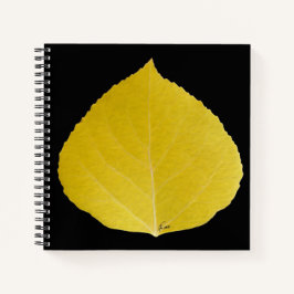Yellow Aspen Leaf #5 Notizblock