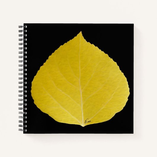 Yellow Aspen Leaf #5 Notizblock (Vorderseite)