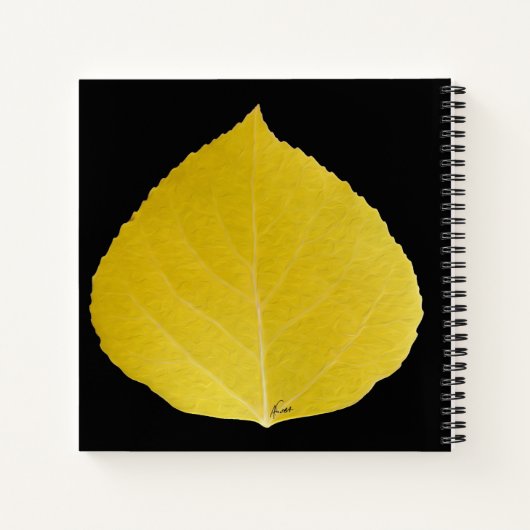 Yellow Aspen Leaf #5 Notizblock (Rückseite)