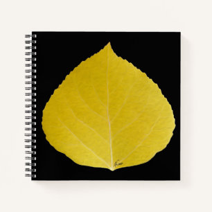 Yellow Aspen Leaf #5 Notizblock