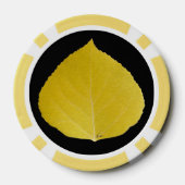 Yellow Aspen Leaf #5 Pokerchips (Rückseite)