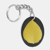Yellow Aspen Leaf #5 Schlüsselanhänger (Vorderseite links)