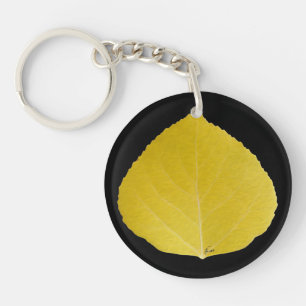 Yellow Aspen Leaf #5 Schlüsselanhänger