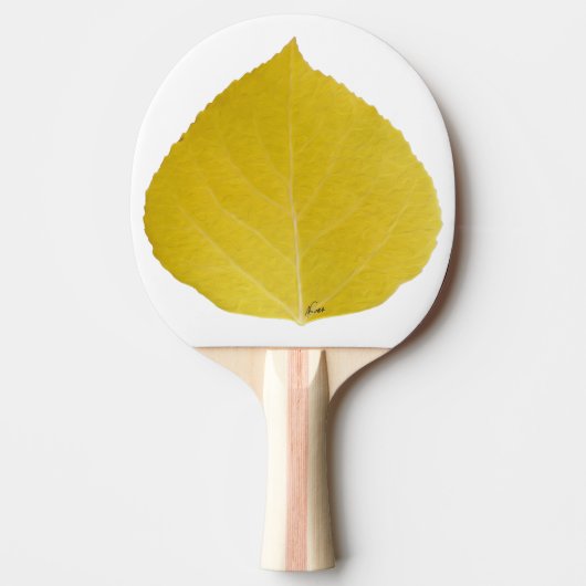 Yellow Aspen Leaf #5 Tischtennis Schläger (Vorderseite)