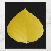 Yellow Aspen Leaf #5 Weinetikett (Einzelnes Label)