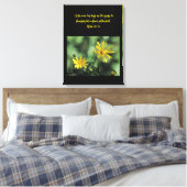 Yellow Aster Wildflowers Canvas Print Leinwanddruck (Insitu (Schlafzimmer))
