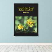 Yellow Aster Wildflowers Canvas Print Leinwanddruck (Insitu (Holzboden))