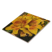 Yellow Astiatic Lily Blooms Floral Fliese (Seite)