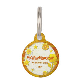 Yellow at Play Jewele PERSONALISIERTE ID Tiernamensmarke