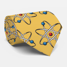 Yellow Atom Molecule Musterlehrer Krawatte