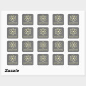 Yellow Atomic Chalkboard Wedding Stickers (Blatt)