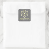 Yellow Atomic Chalkboard Wedding Stickers (Tasche)
