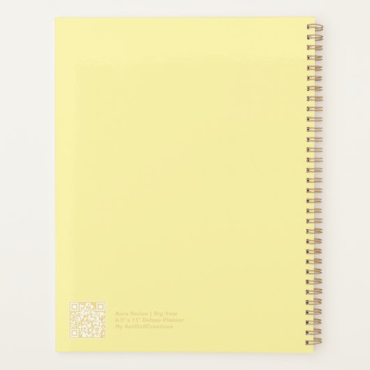 Yellow Aura Big Year Planner Planer (Rückseite)