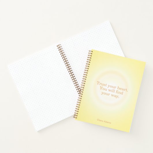 Yellow Aura Message Notebook Notizblock (Innenseite)