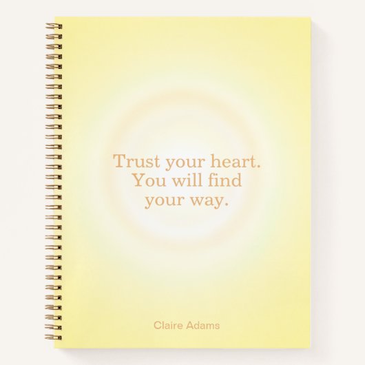 Yellow Aura Message Notebook Notizblock (Vorderseite)