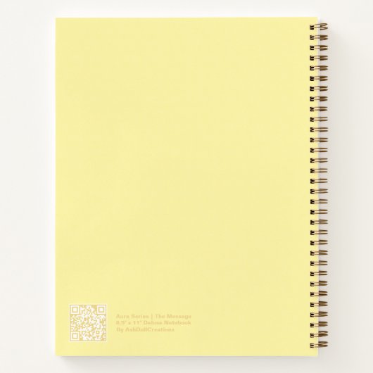 Yellow Aura Message Notebook Notizblock (Rückseite)