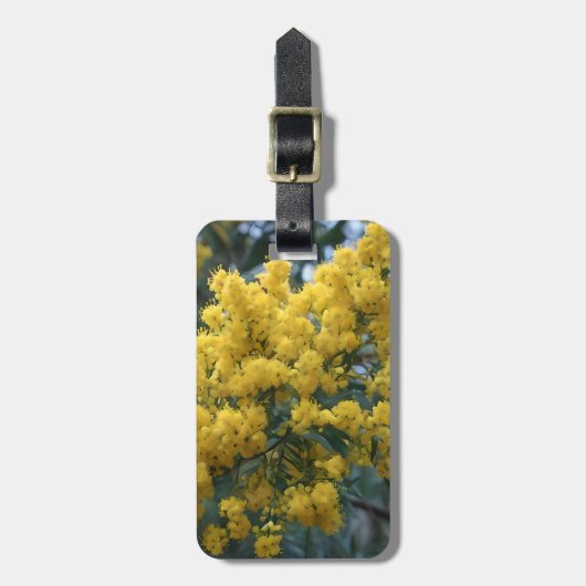 Yellow Australian Wattle Tree, Gepäckmarke Gepäckanhänger (Vorderseite vertikal)
