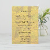 Yellow Autumn Forest Theme Hochzeit Einladung (Stehend Vorderseite)