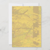 Yellow Autumn Forest Theme Hochzeit Einladung (Rückseite)