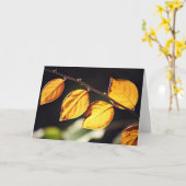 Yellow Autumn Leaaves Note Card Karte (Gelbe Blume)