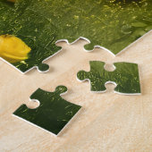 Yellow Autumn Snowy Mountains Aspen River Puzzle (Seite)