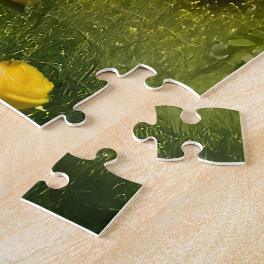 Yellow Autumn Snowy Mountains Aspen River Puzzle (Seite)