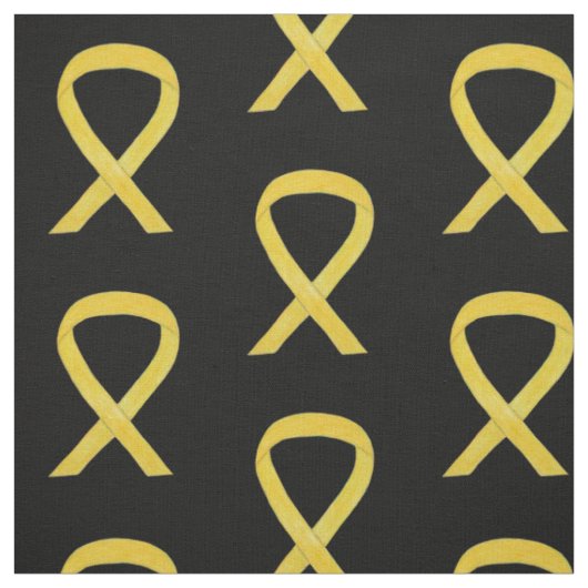 Yellow Awareness Ribbon Art Stoff (Muster)