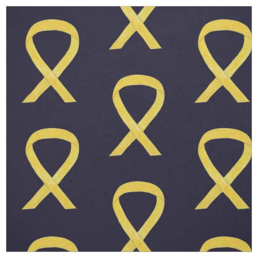 Yellow Awareness Ribbon Art Stoff (Muster)