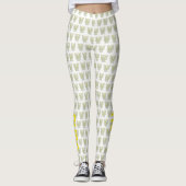 Yellow Awareness Ribbon Hope Cure Custom Leggings (Vorderseite)