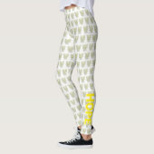 Yellow Awareness Ribbon Hope Cure Custom Leggings (Links)