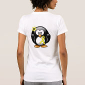 Yellow Awareness Ribbon Penguin T-Shirt (Rückseite)
