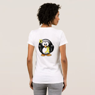 Yellow Awareness Ribbon Penguin T-Shirt