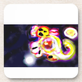 Yellow axolotl fun  getränkeuntersetzer