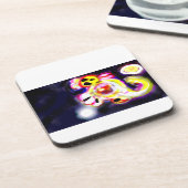 Yellow axolotl fun  getränkeuntersetzer (Linke Seite)