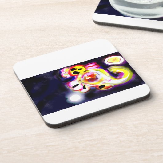 Yellow axolotl fun getränkeuntersetzer (Linke Seite)