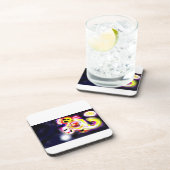 Yellow axolotl fun  getränkeuntersetzer (Rechte Seite)