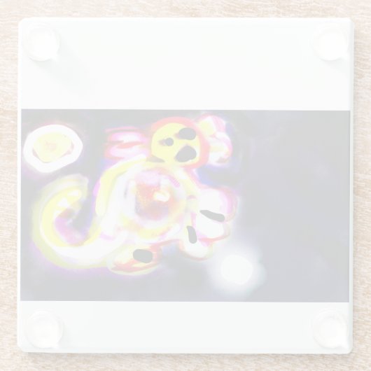 Yellow axolotl fun  glasuntersetzer (Rückseite)