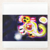 Yellow axolotl fun  glasuntersetzer (Vorderseite)