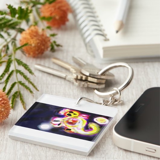 Yellow axolotl fun  schlüsselanhänger (Vorderseite rechts)