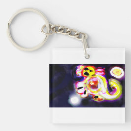 Yellow axolotl fun  schlüsselanhänger