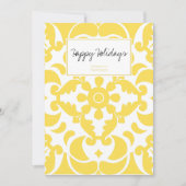 Yellow Azulejos Portugiesisches Mittelmeer Feiertagskarte (Vorderseite)